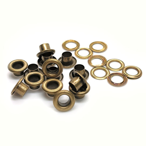 両面ハトメ 内径 4mm アンティーク 50個 レザークラフト ハトメ 定形外