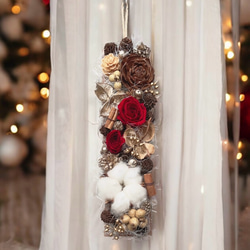 ドライフラワーꕤ︎︎スプレーバラと木の実の大人可愛いXmasリースꕤ壁飾り ドライフラワーꕤ︎︎スプレーバラと木の実の大人可愛いXmasリースꕤ壁飾り