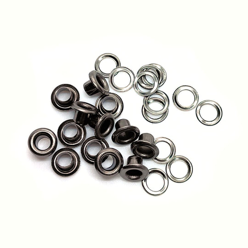 両面ハトメ 内径 3mm ブラック 50個 レザークラフト ハトメ 定形