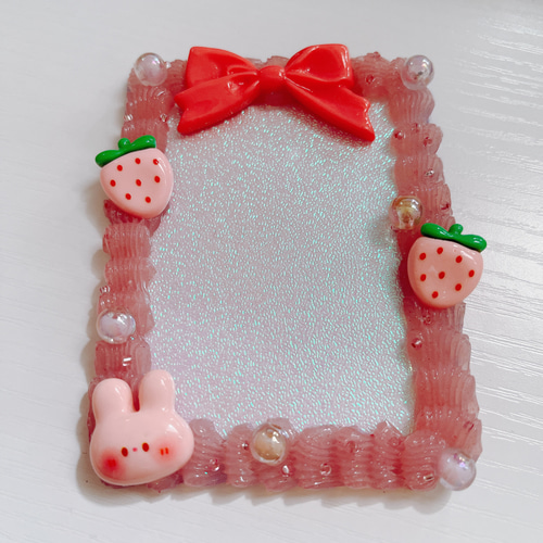 ホイップデコトレカケース うさぎいちご ピンク その他雑貨