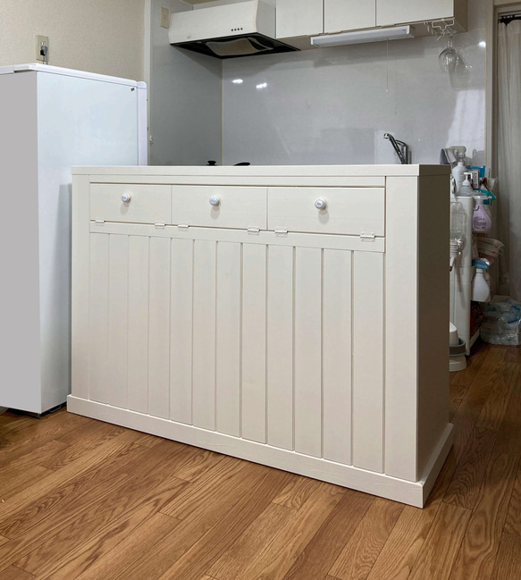 タイル天板付き木製キッチンカウンター タイル天板キッチンカウンター その他家具 atelier ricca 通販