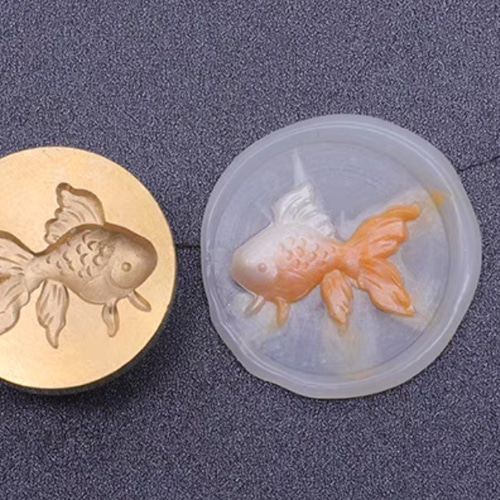 完璧わいふによる 再販⭐︎25mm 金魚 シーリングスタンプ ヘッド はんこ・スタンプ 封筒・はがき・レター用品