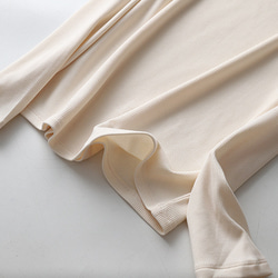 ◇洗濯可【2種類ネック 肌に優しい シルク タートルネック】オフホワイト 保湿、保温抜群 T-00086 8枚目の画像