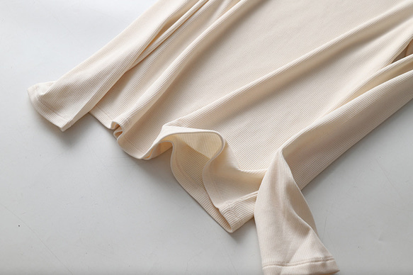 ◇洗濯可【2種類ネック 肌に優しい シルク タートルネック】オフホワイト 保湿、保温抜群 T-00086 8枚目の画像