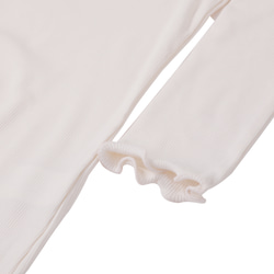 ◇洗濯可【2種類ネック 肌に優しい シルク タートルネック】オフホワイト 保湿、保温抜群 T-00086 3枚目の画像