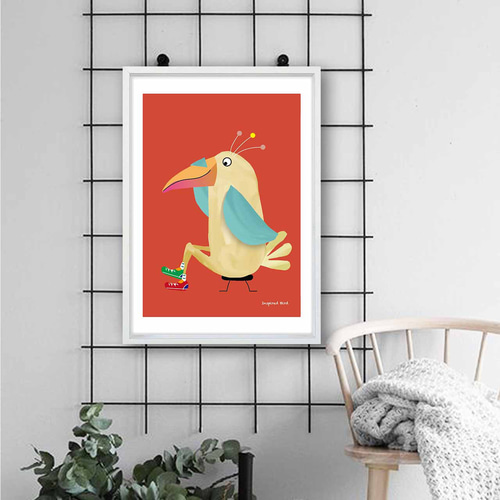飛び立つ鳥 イラスト ポスター A4 A3 A2 A1 アート アート