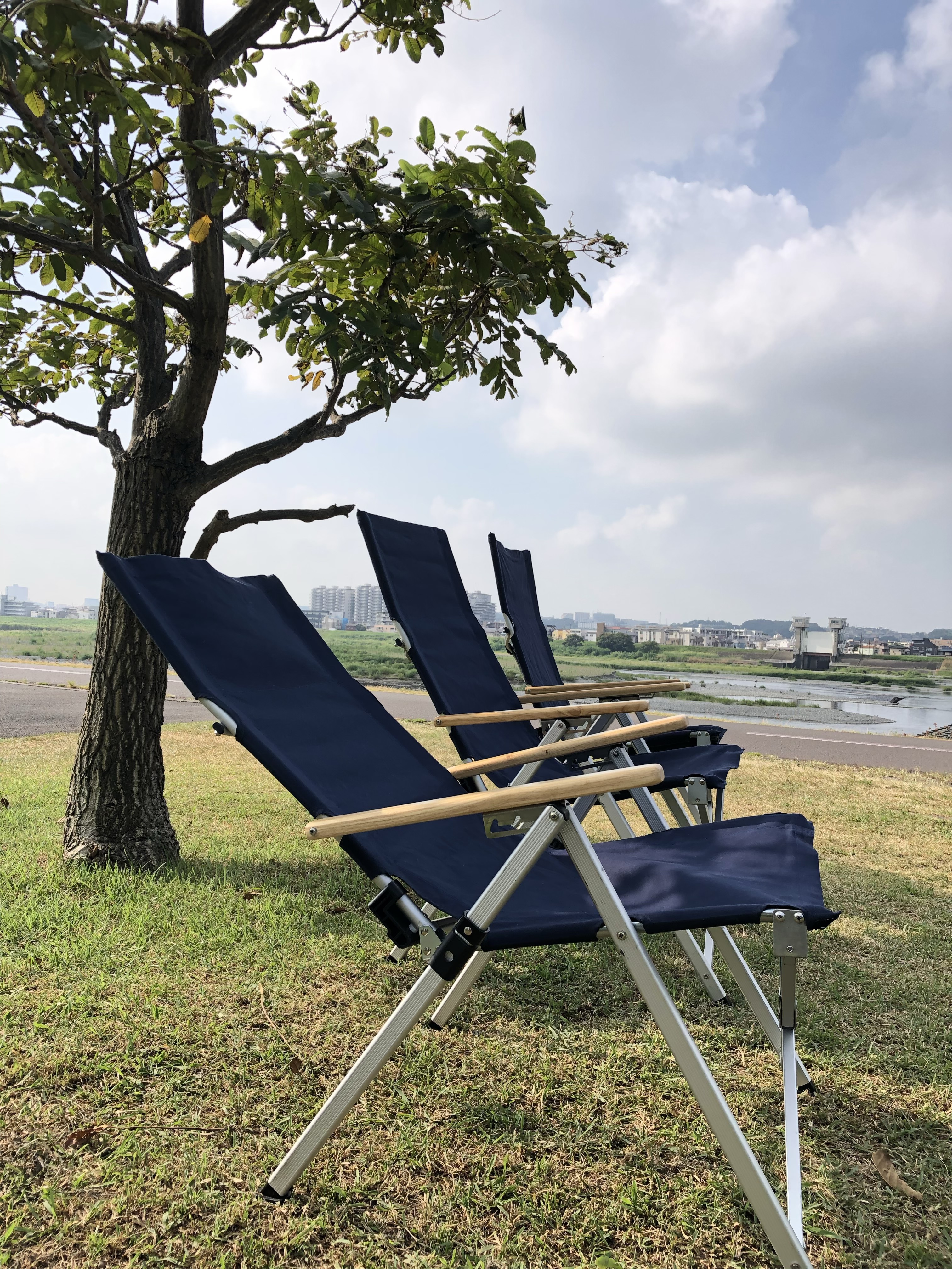 防水リクライニングチェア張生地のみ/ネイビー（差し替えビス付き）1シート（受注オーダー）