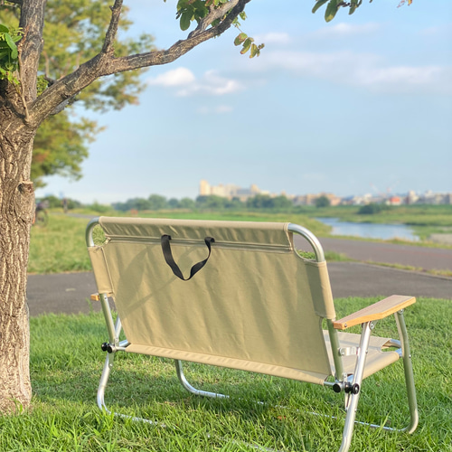 防水帆布折り畳みベンチ張り替えシート／サンドベージュ他全8色（即納