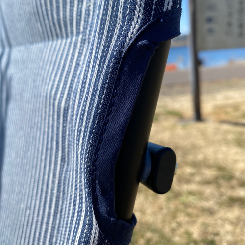 ヒッコリーストライプデニム+防水帆布リクライニングチェア ヒッコリーストライプデニム+防水帆布リクライニングチェア