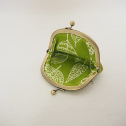 手刺繍ねこのぺたんこがまぐちコインケース≪c-5≫ 3枚目の画像