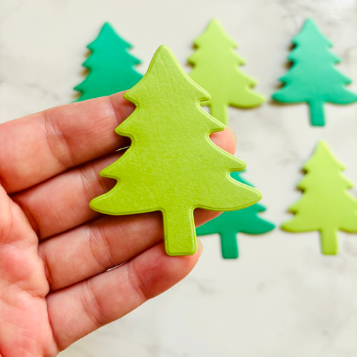 アルバムクラフト　ダイカット　クリスマス② クラフトパンチ ダイカット クリスマスツリー 小 グリーン系 20