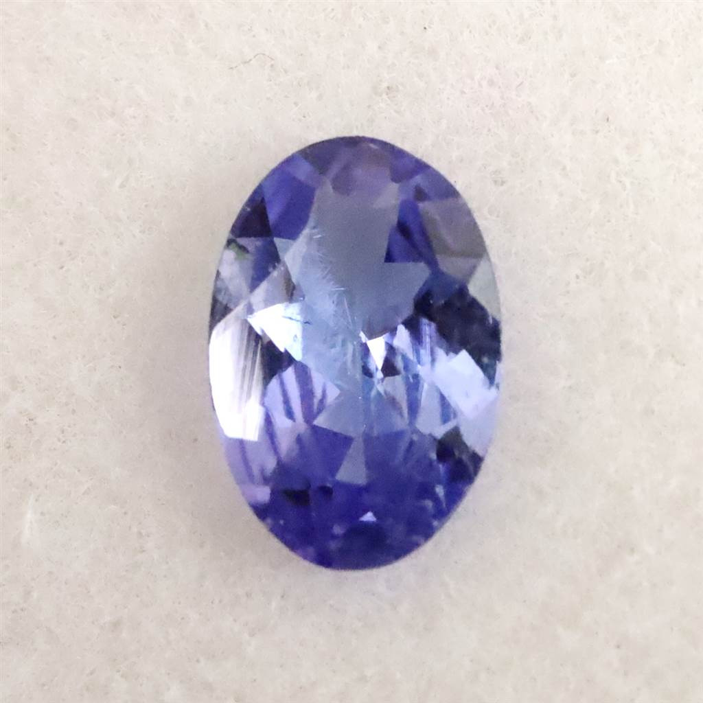 非加熱タンザナイト 6.2mmオーバル ファセットカット ルース 0.43ct #50189