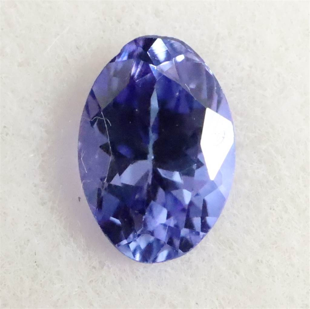 非加熱タンザナイト 5.8mmオーバル ファセットカット ルース 0.46ct #39781