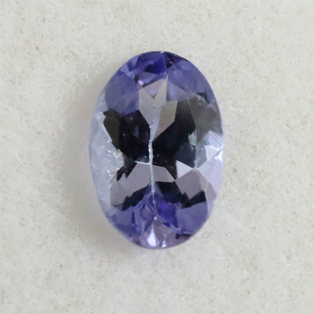 非加熱タンザナイト 5.8mmオーバル ファセットカット ルース 0.38ct #32164