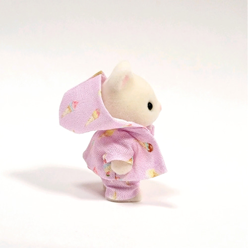 スイーツ × ピンクパーカー【シルバニアファミリー お洋服