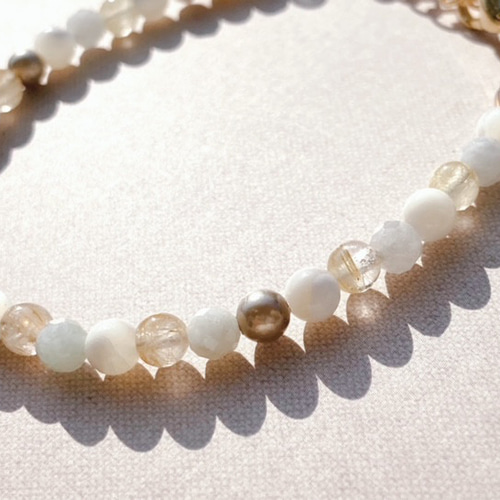 2025年ラッキーカラー】ルチルクォーツ×翡翠×マザーオブパールの