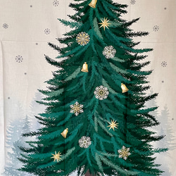 ꊛᱸ❅ クリスマスツリー タペストリーꊛᱸ❅ 生地 チビくま
