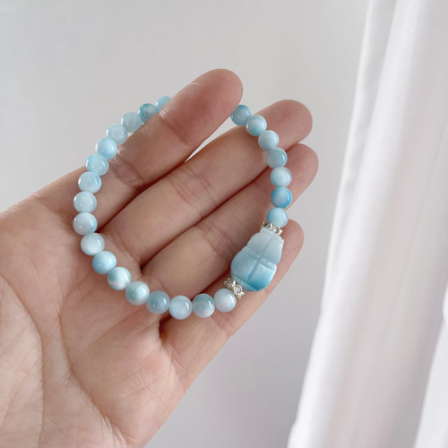 mayumi さま専用　748★ ラリマー　ブレスレット 天然ラリマーブレスレット 8.5mm [b860-8mm] | ブレスレット