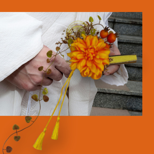 ❁和装用ブーケ❁扇子コサージュブーケ【60928-wb】 ブーケ Seed