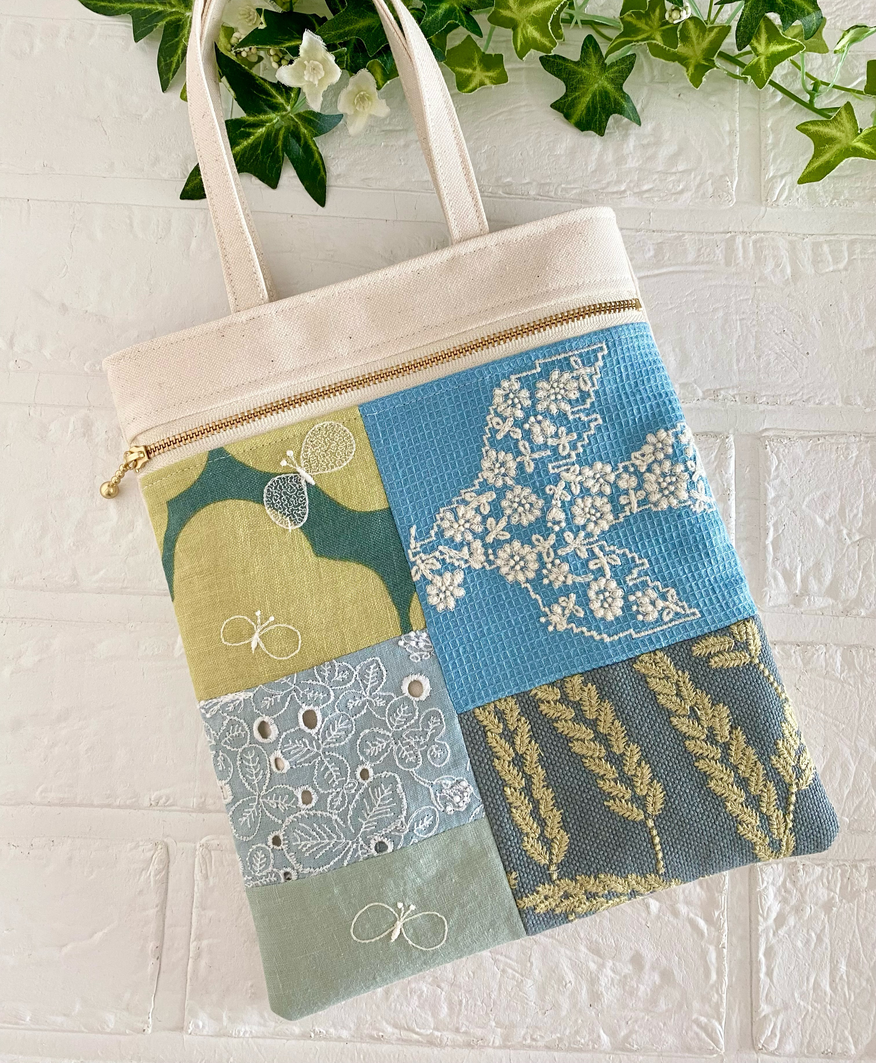 ミナペルホネン　パッチワーク　ミニバッグ　minaperhonen