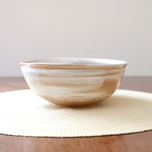 白化粧 刷毛目模様の雫鉢 お椀・ボウル・鉢 TSUCHI-HANAKI 通販