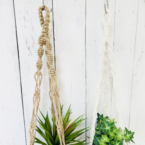 プラントハンガー2本セット【NO.428】ハンドメイド・麻紐・マクラメ  