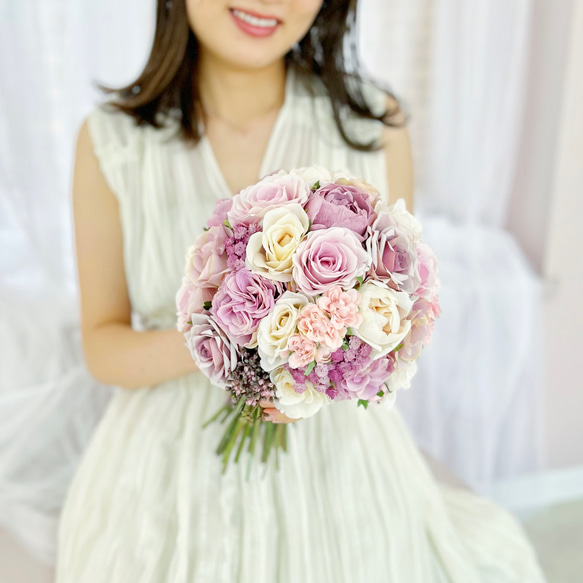 エレガント×キュートなラウンドブーケ