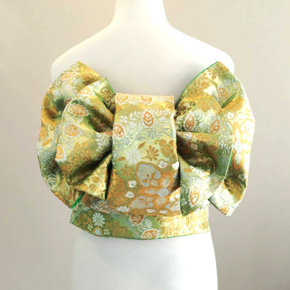 ☆華紋の祝い帯　作り帯つけ帯　振袖用　胴巻き～90cm　簡単 超特価セール開催！！ セール＊可憐な華紋 振袖用祝い帯 作り帯