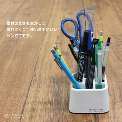 【倒れない】ペン立て (キューブ) - コンクリート/モルタル/セメント 3枚目の画像