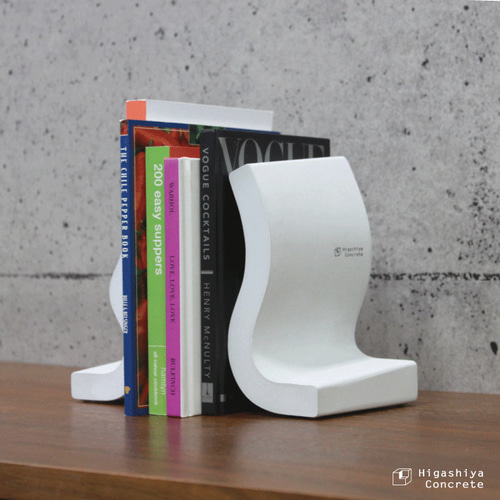 ブックエンド左右セット (クルント) - コンクリート/モルタル/セメント