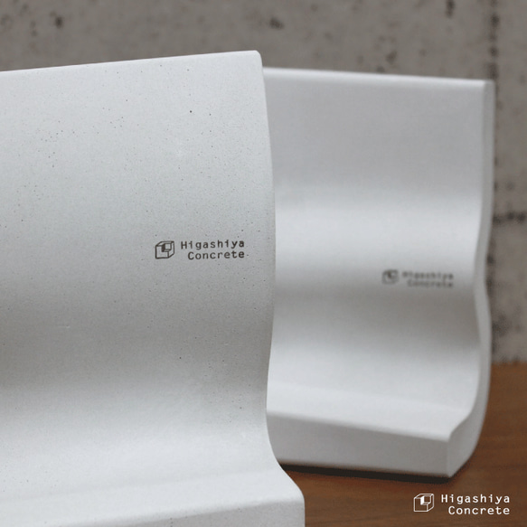 ブックエンド左右セット (クルント)  - コンクリート/モルタル/セメント 8枚目の画像