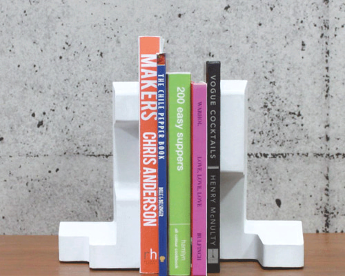 ブックエンド左右セット (カクント) - コンクリート/モルタル/セメント