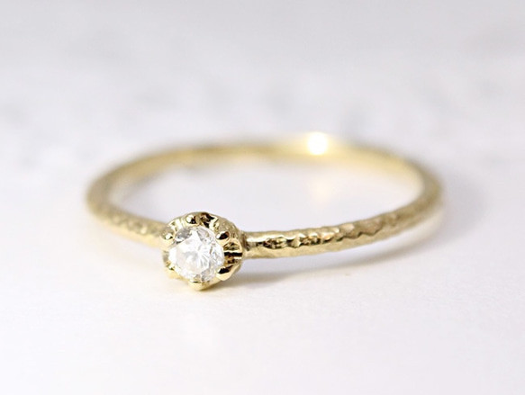 K18ダイヤモンドリング0.1ct