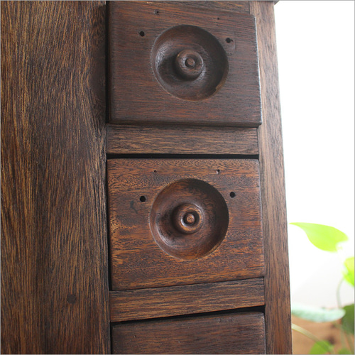 ケヤキ材 ガラスキャビネット リメイク品 アンティーク 本棚 和風