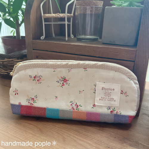 パッチなペンケース＊1 ◻️可愛い◻️パッチワーク◻️コスメポーチ