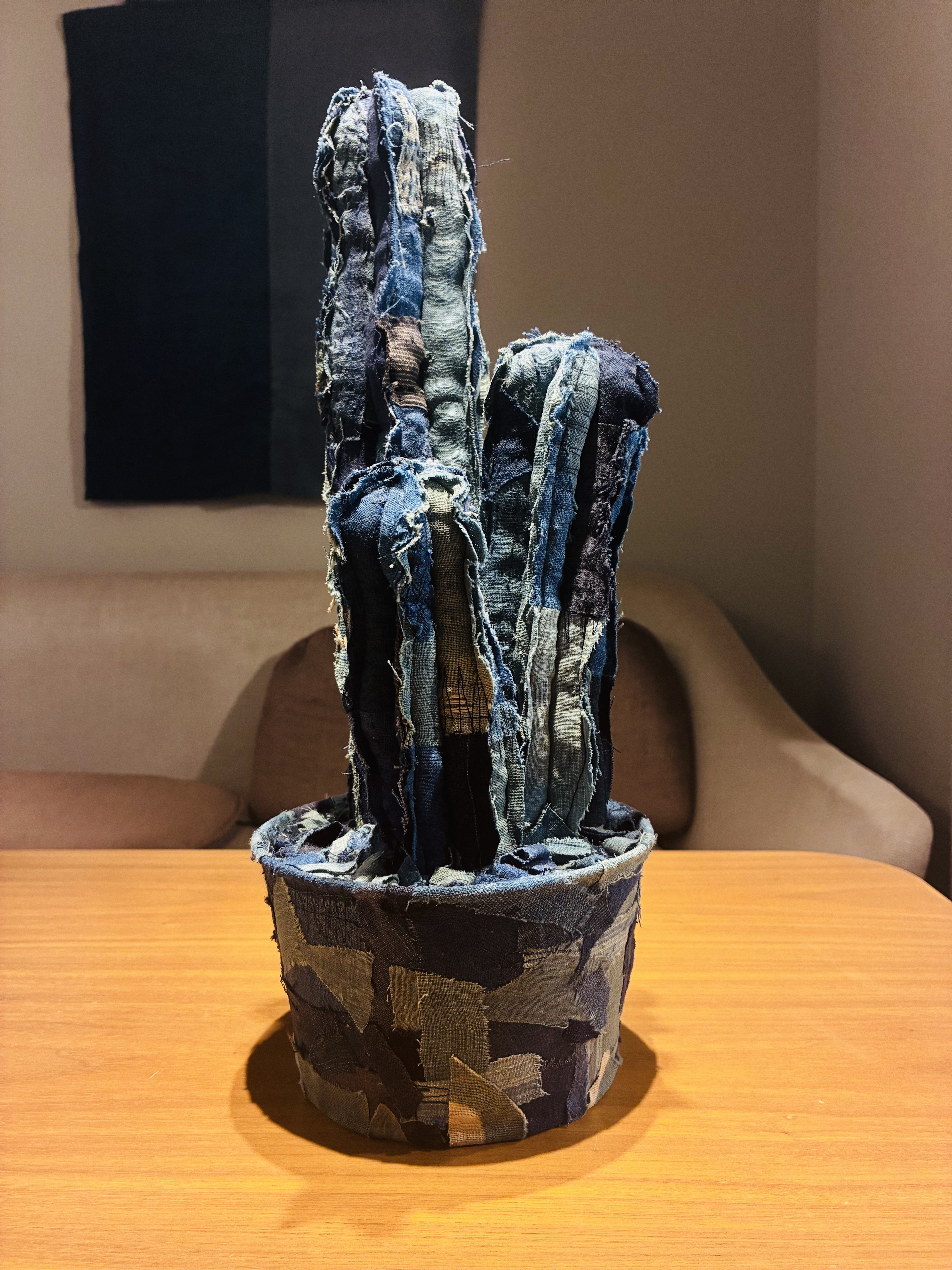 Upcycle Indigo Cactus Sprout (Medium)