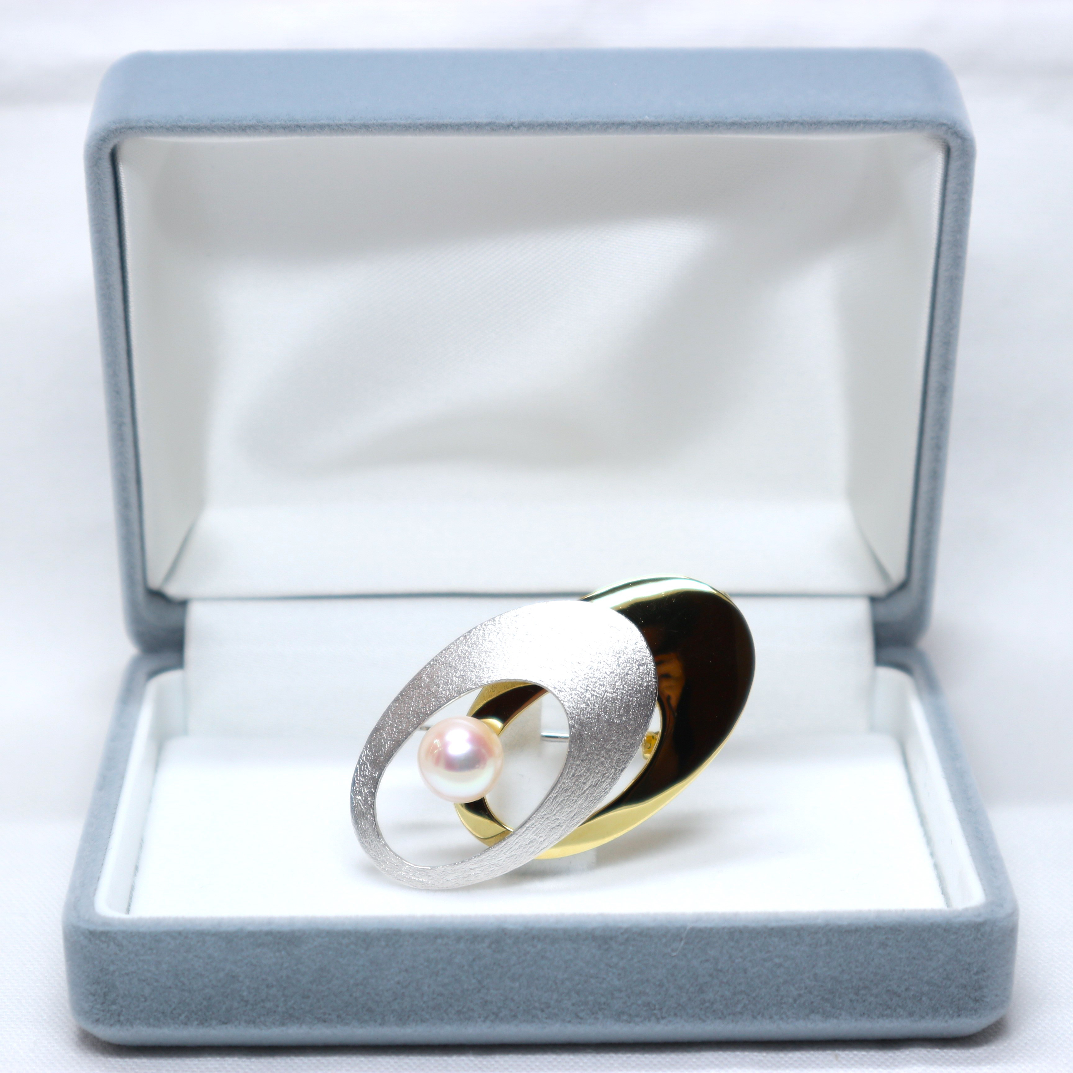 アコヤ真珠シルバーブローチ㉝（9.0mm珠）