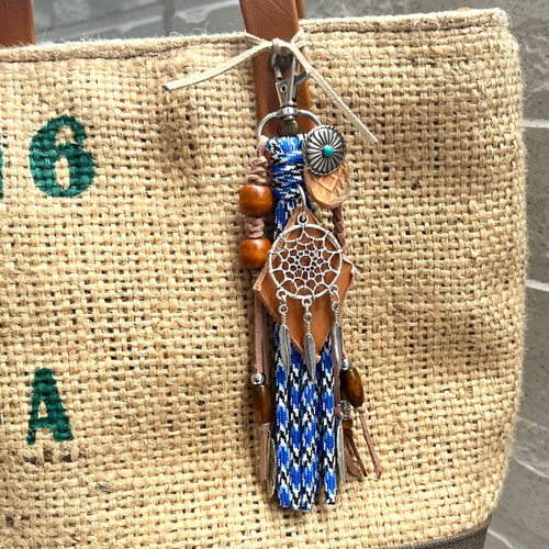 タッセルチャーム バッグチャーム レザー パラコード バッグチャーム