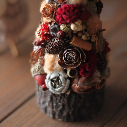 Creema限定】木の実ゴロゴロのクリスマスツリー (S・M) ミニツリー