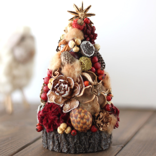 Creema限定】木の実ゴロゴロのクリスマスツリー (S・M) ミニツリー