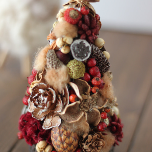 Creema限定】木の実ゴロゴロのクリスマスツリー (S・M) ミニツリー