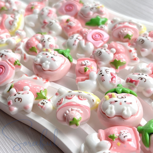 5種セット】ストロベリーねこちゃん ネコ 猫 イチゴ 苺 いちご