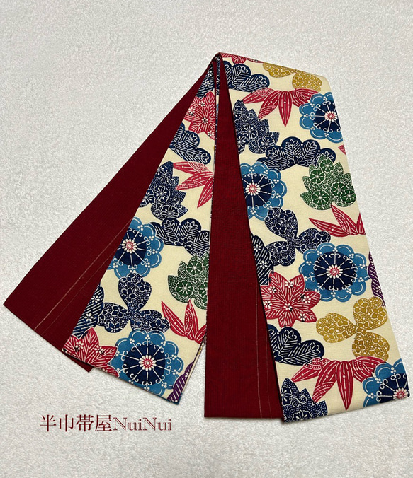 手紬手織草木染の帯｜はじめてきもの小梅