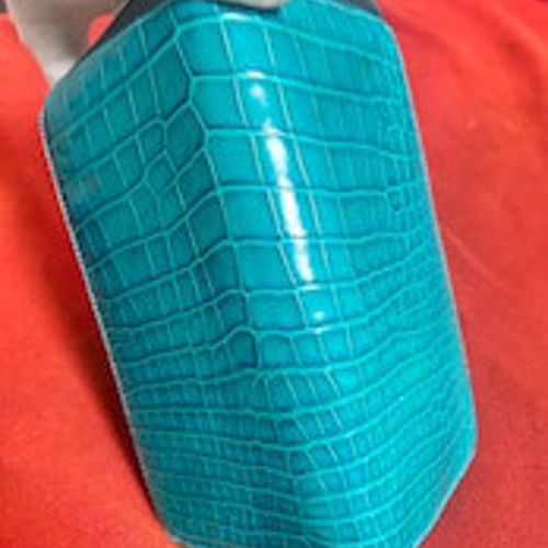 クロコダイル 長財布 メンズ レディース ターコイズブルー 本革