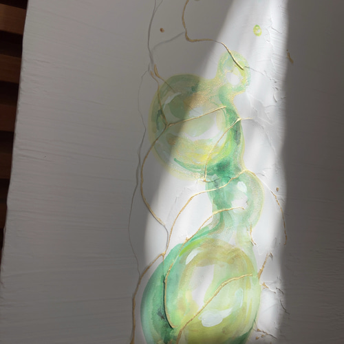 イモリ　アクリル画　原画 イモリ アクリル画 原画