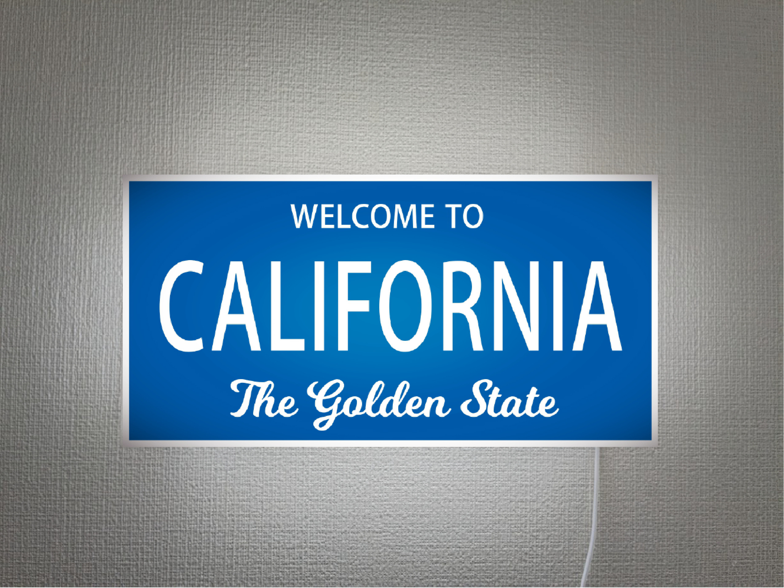 【オーダー無料】カリフォルニア ロードサイン 標識 ロサンゼルス 店舗 自宅 看板 置物 アメリカン雑貨 ライトBOX