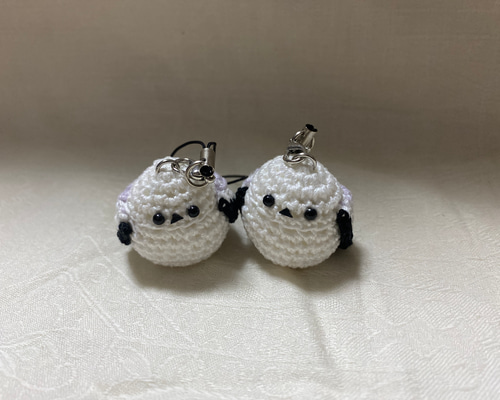 シマエナガ 編みぐるみストラップ 2個セット あみぐるみ chiko 通販