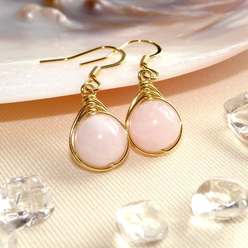 モルガナイト ピアス/イヤリング 金属アレルギー対応 4月誕生石