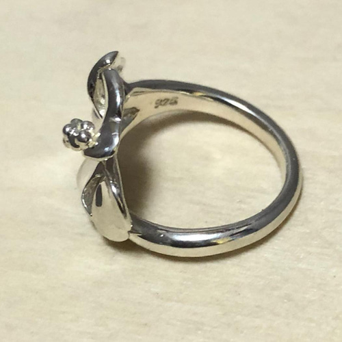 ハワイアンジュエリー BIGハイビスカスRING SILVER925 指輪・リング La