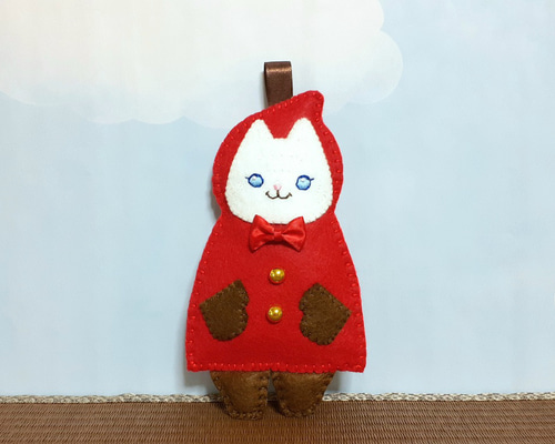 赤ずきん フェルト人形 手作り フェルトマスコット 赤ずきんちゃん : チビロビンの手作り日記